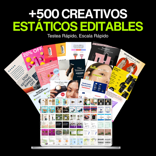 500+ CREATIVOS ESTÁTICOS EDITABLES